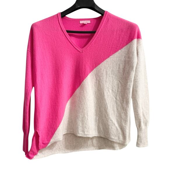 Lilly Pulitzer Cashmere Tunic Napa Pink Gray / Beige Flamingo Size S/M - Picture 2 of 10